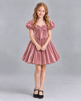 Dusty Rose A-line Girls Formal Dress Front