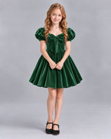 Emerald Green A-line Girls Formal Dress Front