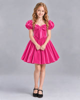 Hot Pink A-line Girls Formal Dress Front