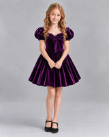 Purple A-line Girls Formal Dress Front