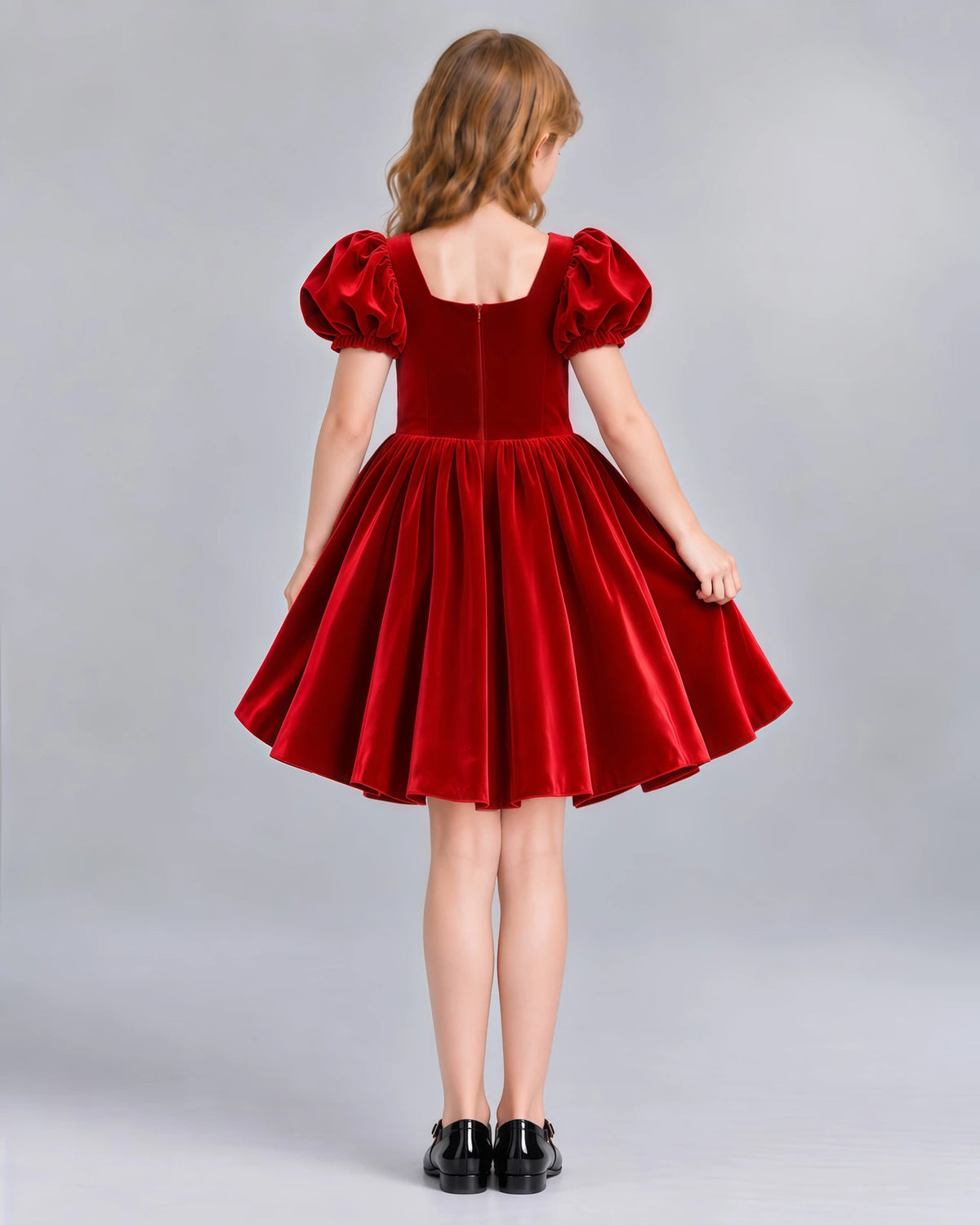 Red A-line Girls Formal Dress Back [Shared]