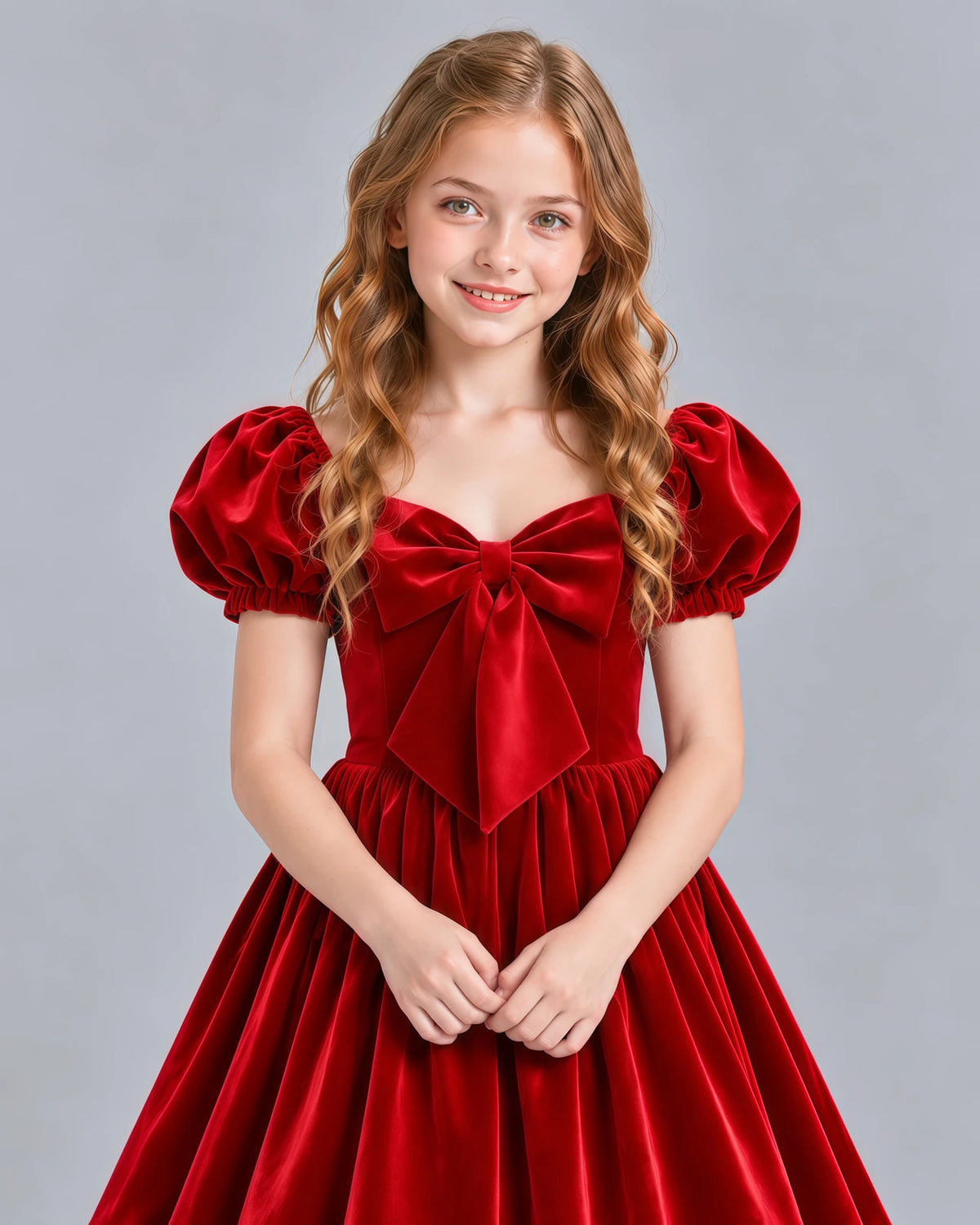 Red A-line Girls Formal Dress Detail [Shared]
