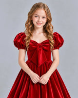 Red A-line Girls Formal Dress Detail [Shared]