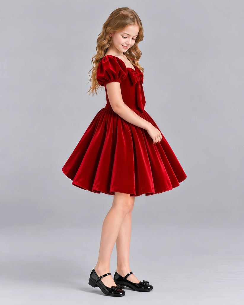 Red A-line Girls Formal Dress Side [Shared]