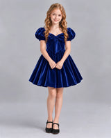 Royal Blue A-line Girls Formal Dress Front