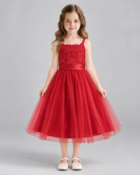 Windred A-line Flower Girl Dresses Front
