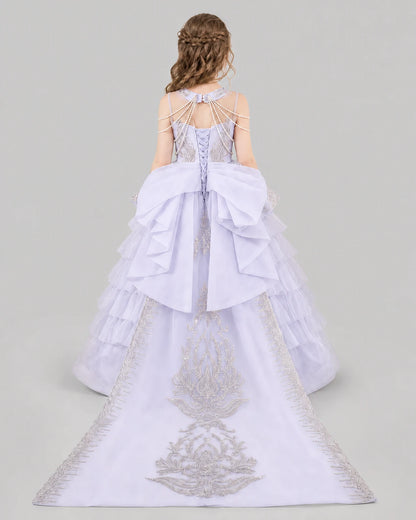 Lavender Ball Gown Girls Pageant Dresses Back