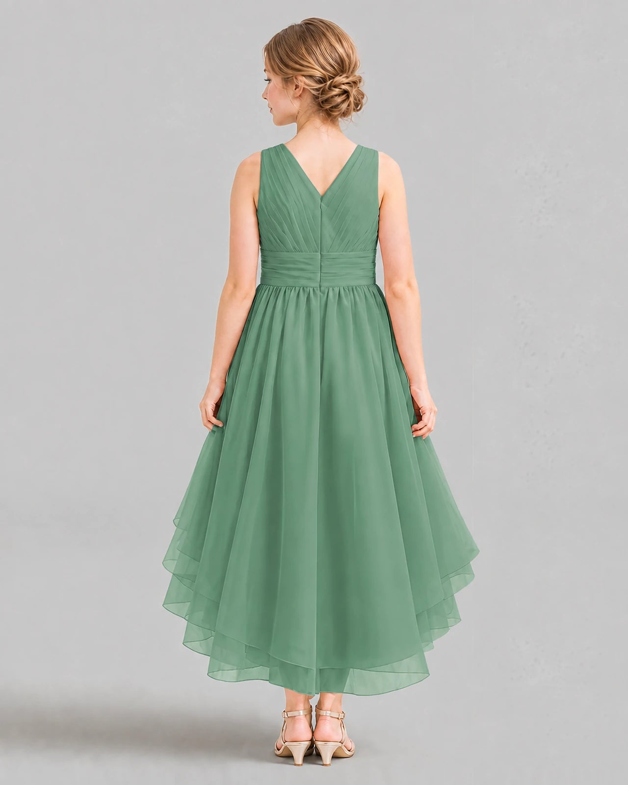 Eucalyptus A-line Girls Formal Dresses Back