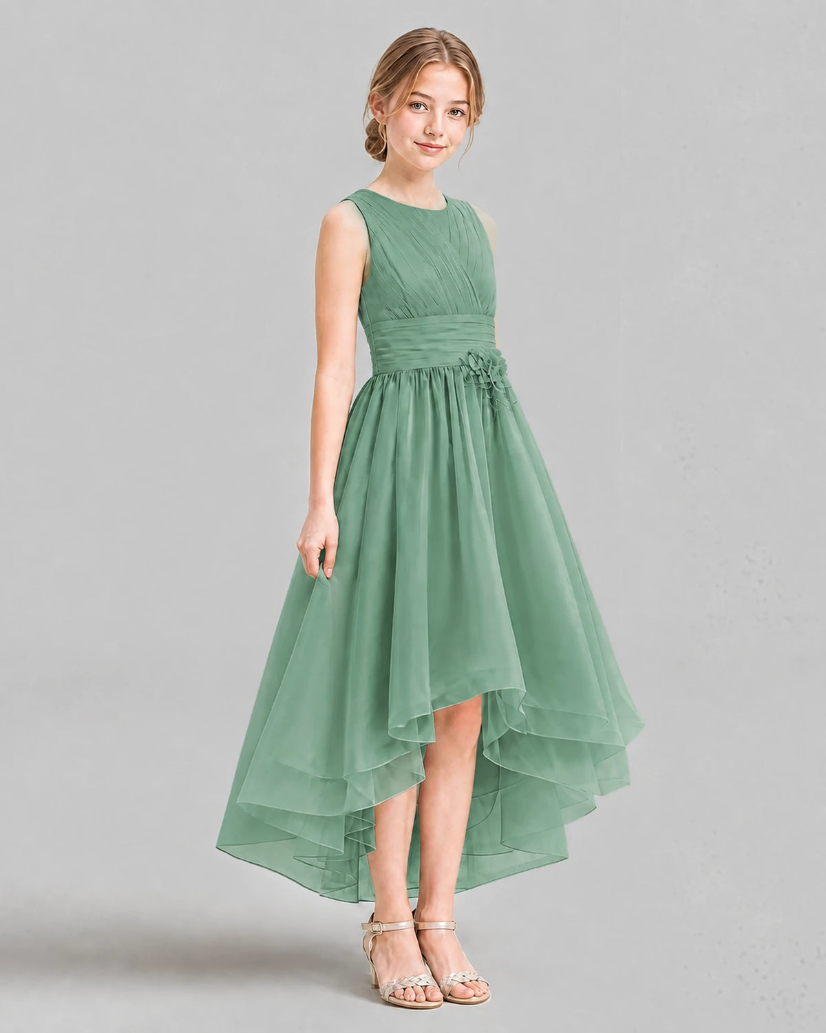 Eucalyptus A-line Girls Formal Dresses Side