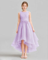 Lavender A-line Girls Formal Dresses Front