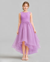 Lilac A-line Girls Formal Dresses Front
