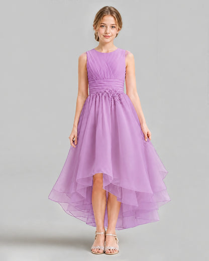 Lilac A-line Girls Formal Dresses Front