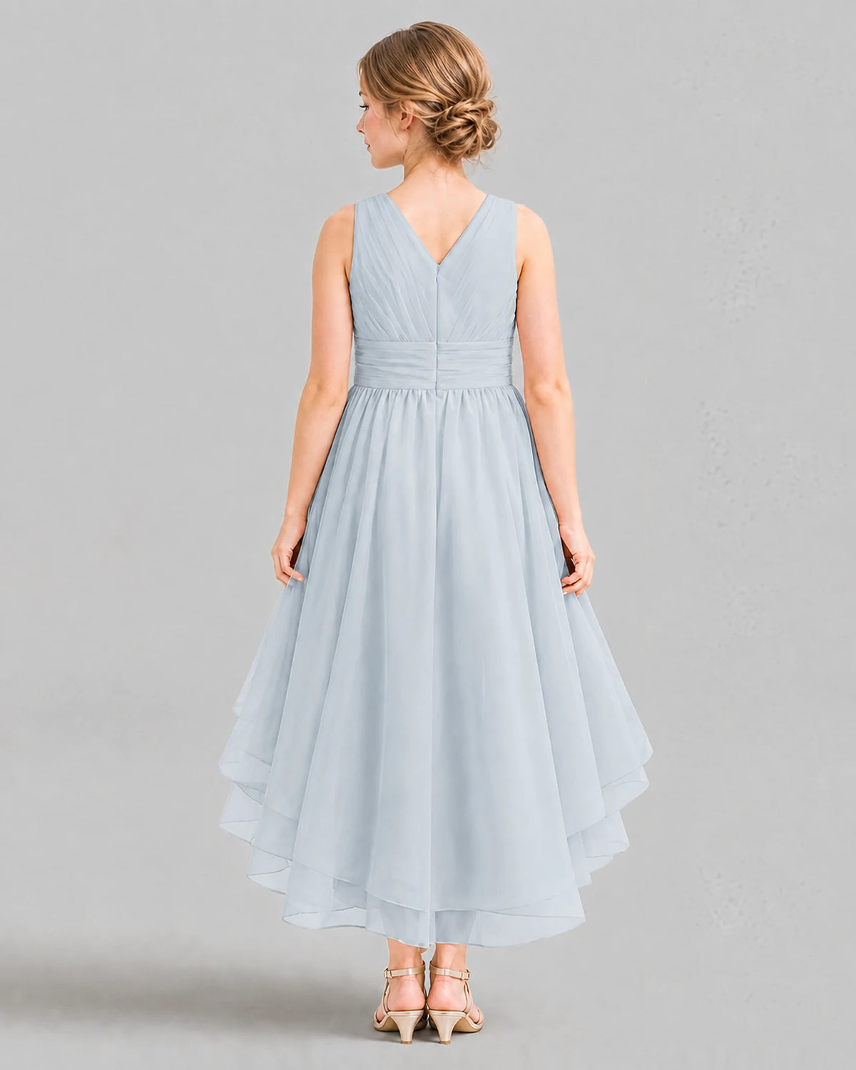Mist A-line Girls Formal Dresses Back