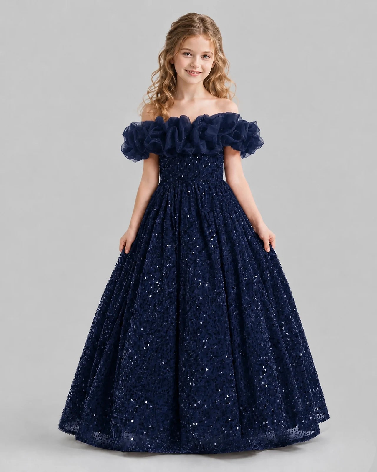 Burgundy Ball Gown Girls Pageant Dresses Front