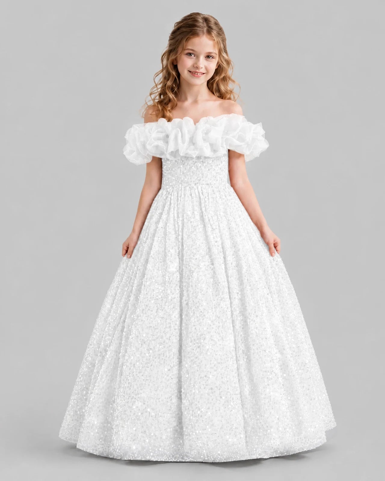 Burgundy Ball Gown Girls Pageant Dresses Front