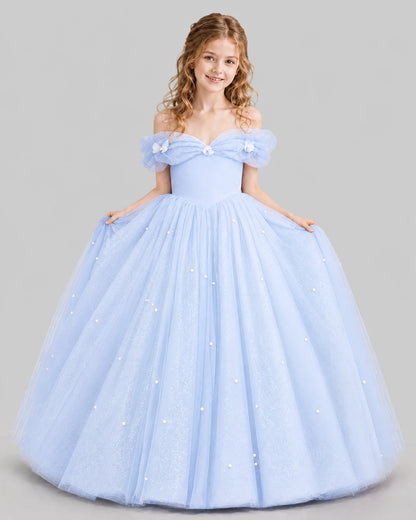 Lavender Ball Gown Girls Pageant Dresses Pose