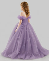 Wisteria Ball Gown Girls Pageant Dresses Back