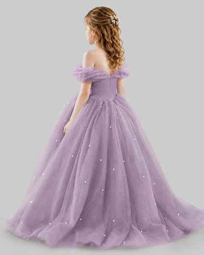 Wisteria Ball Gown Girls Pageant Dresses Back