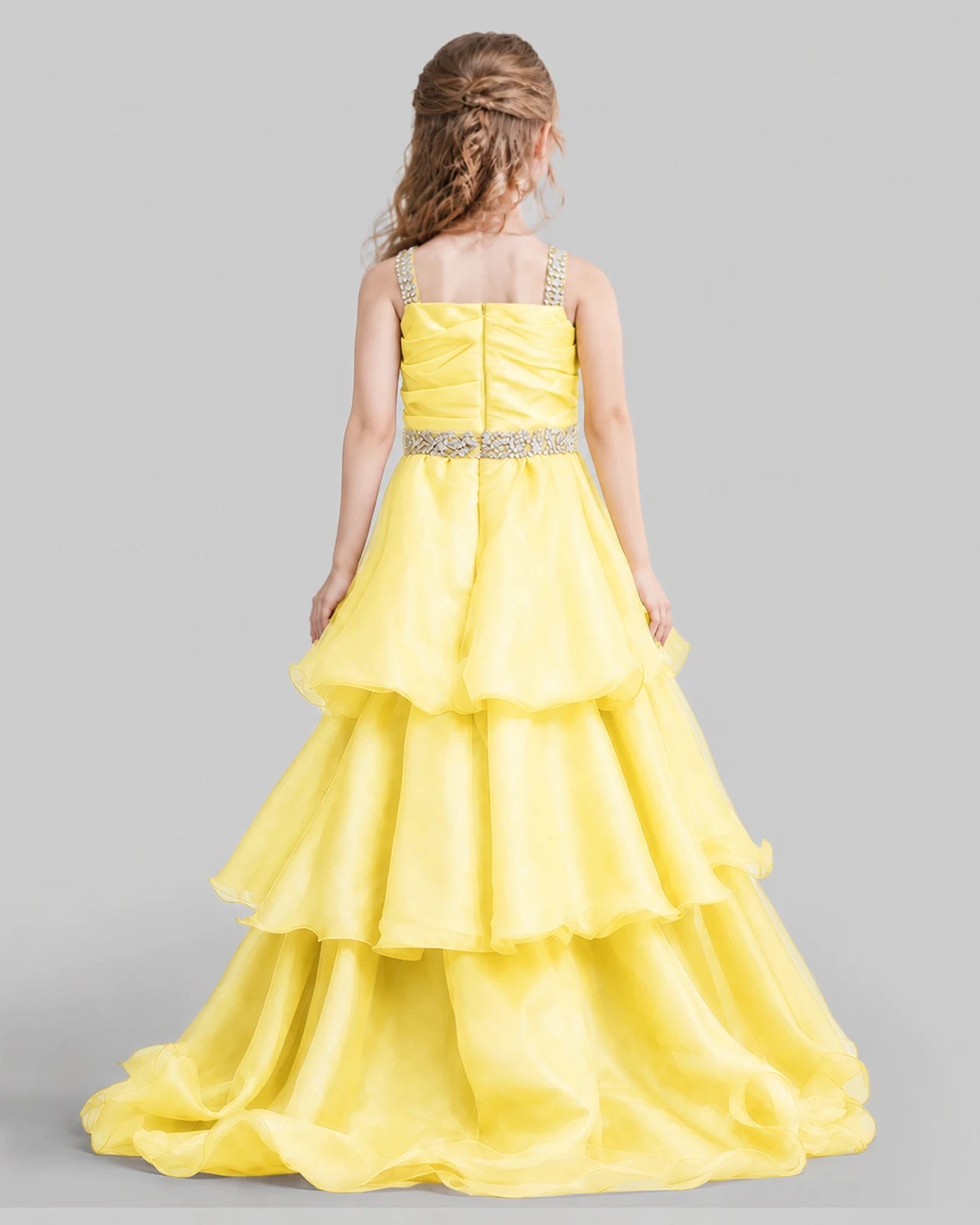 Daffodil Ball Gown Girls Pageant Dresses Back