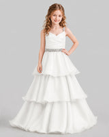 Ivory Ball Gown Girls Pageant Dresses Front