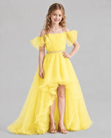 Daffodil A-line Girls Pageant Dresses Front