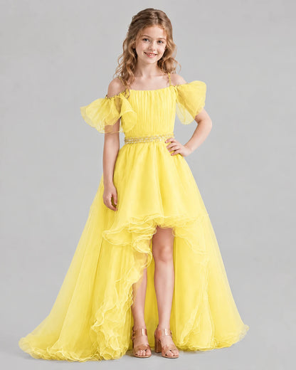 Daffodil A-line Girls Pageant Dresses Front