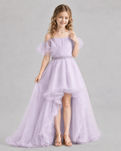 Lilac A-line Girls Pageant Dresses Pose