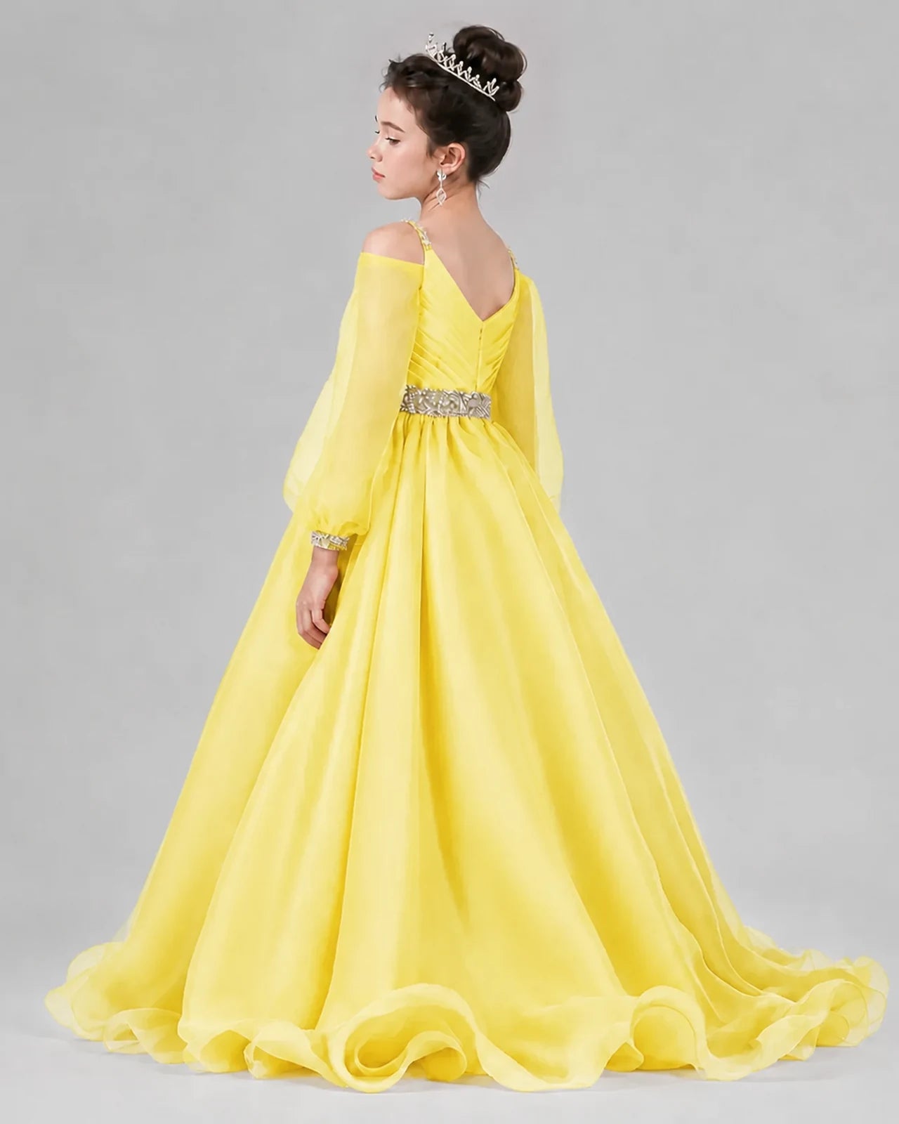 Daffodil A-line Girls Pageant Dresses Back
