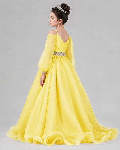 Daffodil A-line Girls Pageant Dresses Back