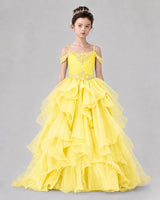 Daffodil Ball Gown Girls Pageant Dresses Front