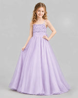 Lilac Ball Gown Girls Pageant Dresses Pose