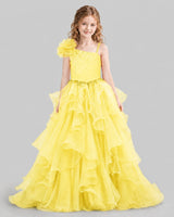 Daffodil Ball Gown Girls Pageant Dresses Front