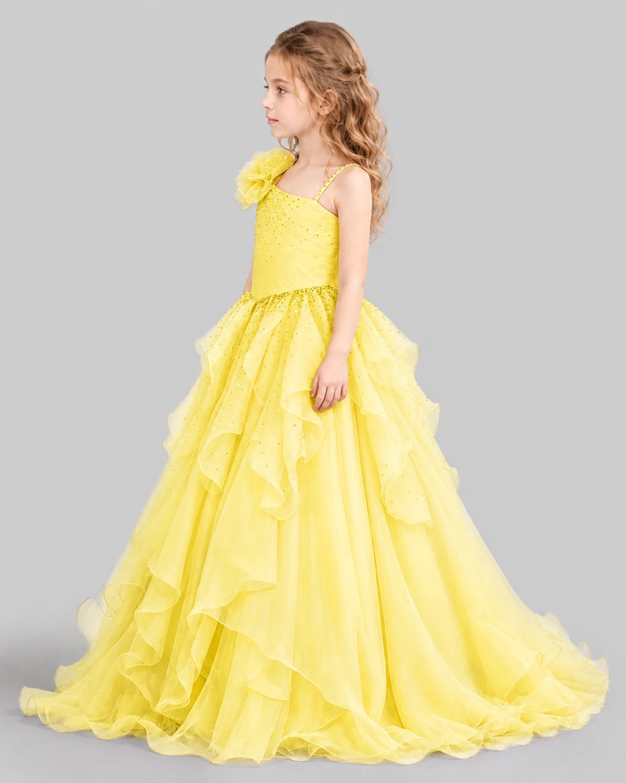 Daffodil Ball Gown Girls Pageant Dresses Side