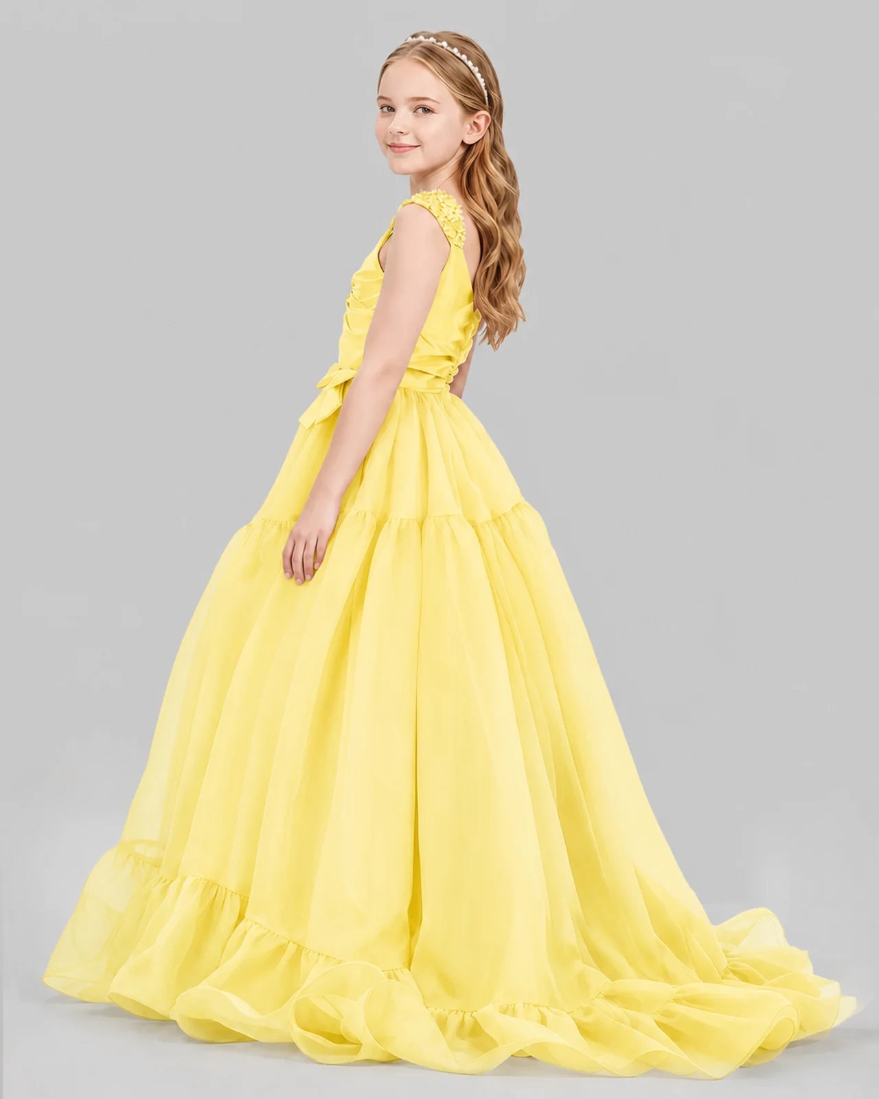 Daffodil Ball Gown Girls Pageant Dresses Back