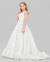 Ivory Ball Gown Girls Pageant Dresses Side