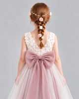 Dusty Rose Ball Gown Flower Girl Dresses Back_Detail  [Shared]