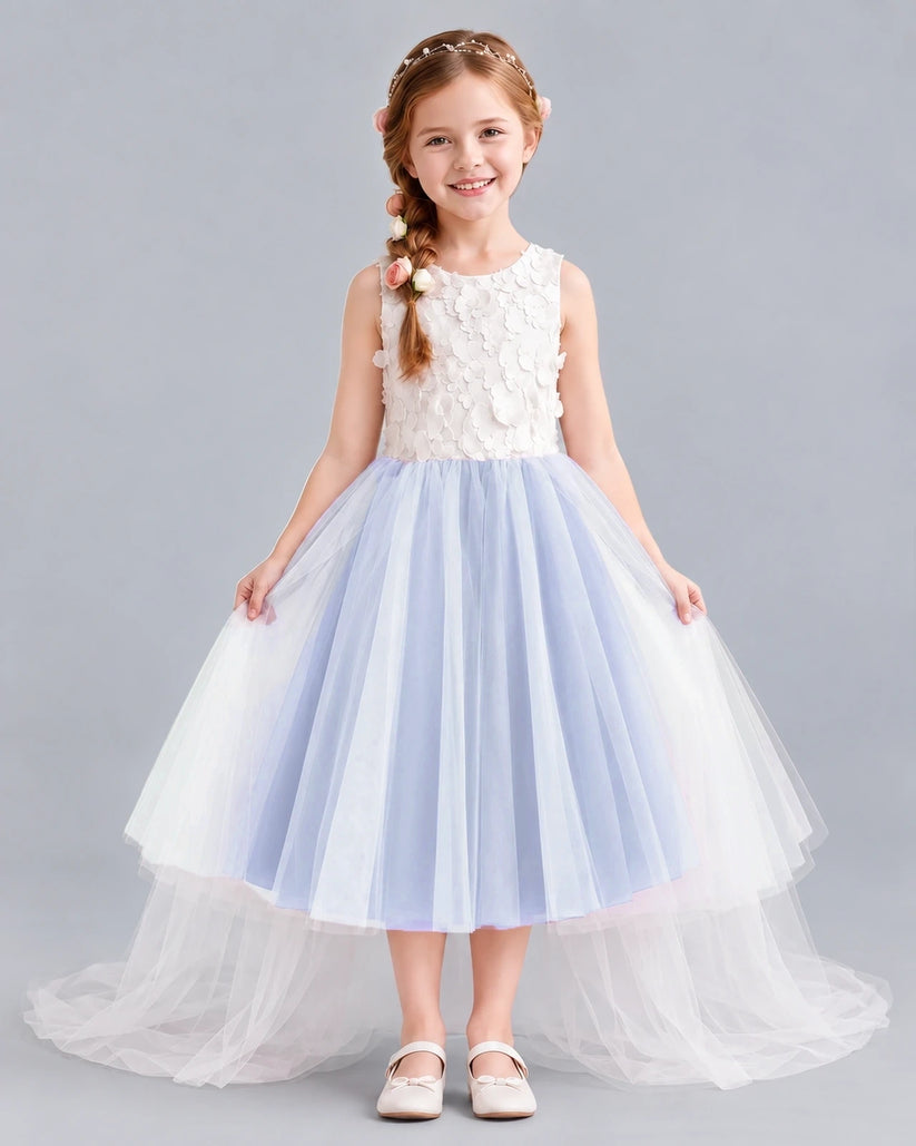 Lavender Ball Gown Flower Girl Dresses Front