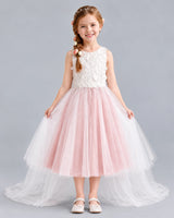 Pink Ball Gown Flower Girl Dresses Front