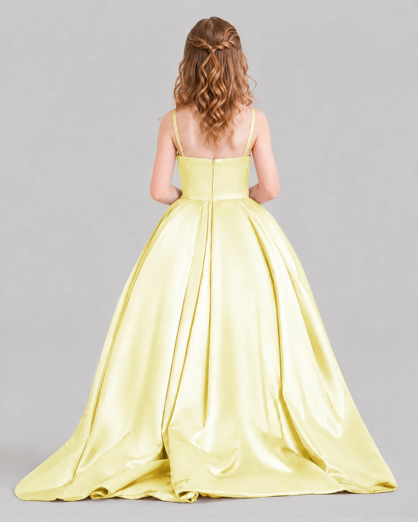 Daffodil Ball Gown Girls Pageant Dresses Pose