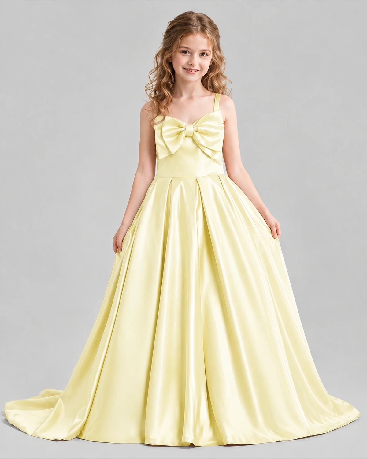 Daffodil Ball Gown Girls Pageant Dresses Pose