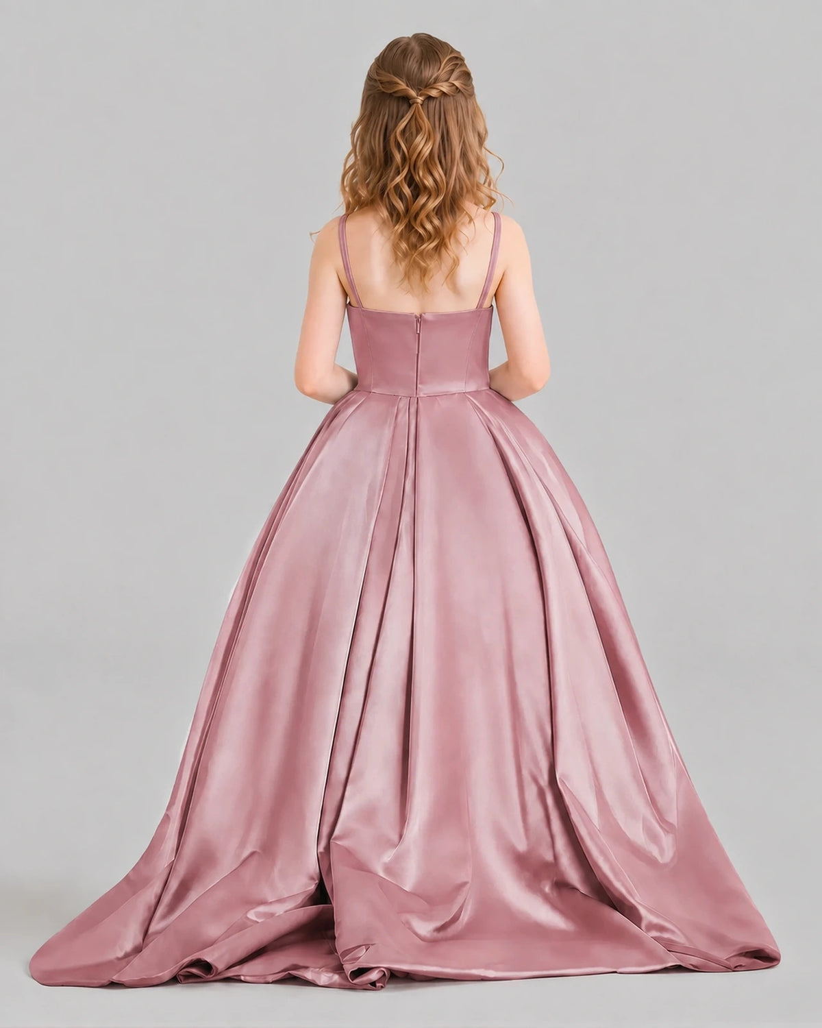 DustyRose Ball Gown Girls Pageant Dresses Pose