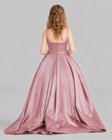 DustyRose Ball Gown Girls Pageant Dresses Pose