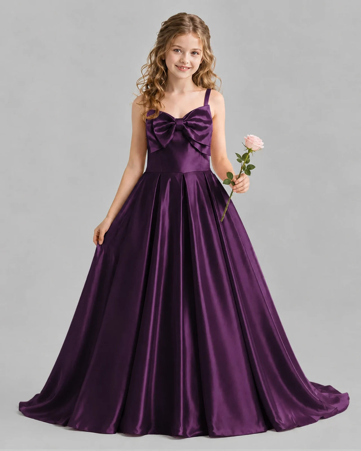 Grape Ball Gown Girls Pageant Dresses Front