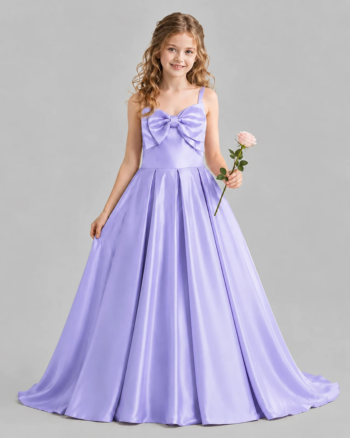 Lavender Ball Gown Girls Pageant Dresses Front