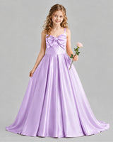 Lilac Ball Gown Girls Pageant Dresses Front