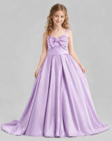 Lilac Ball Gown Girls Pageant Dresses Pose