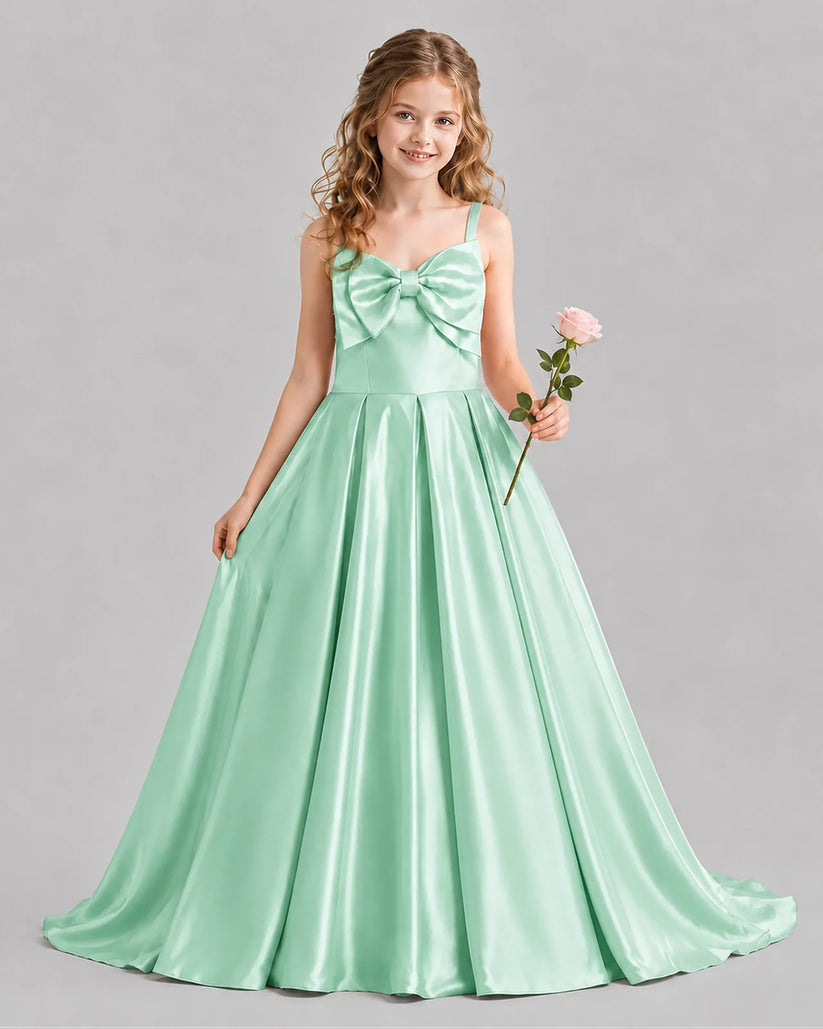 Mint Green Ball Gown Girls Pageant Dresses Front