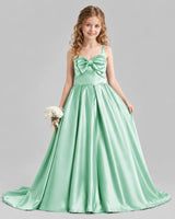 Mint Green Ball Gown Girls Pageant Dresses Pose