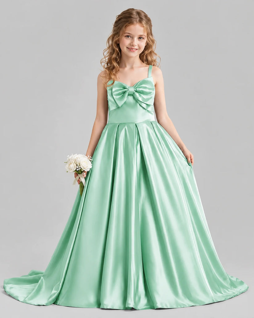 Mint Green Ball Gown Girls Pageant Dresses Pose