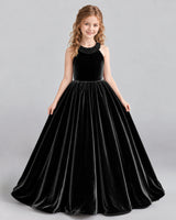 Black Ball Gown Girls Formal Dress Front